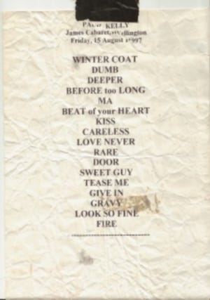 paul kelly setlist