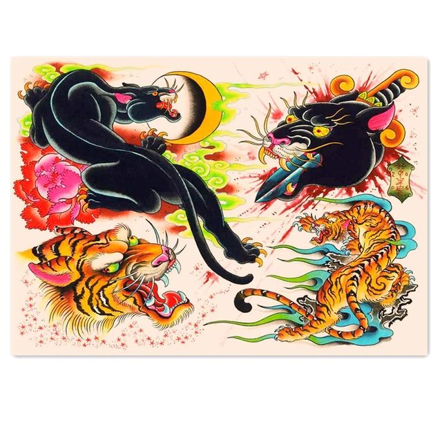 panther tattoo japanese
