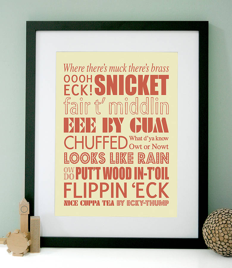 yorkshire sayings print