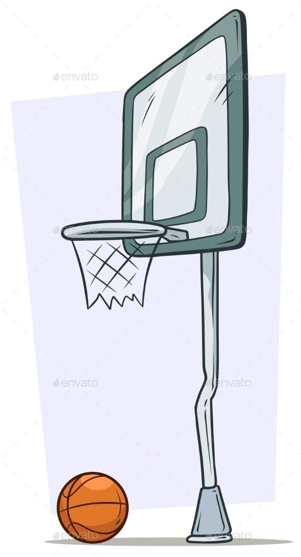 basketball hoop cartoon