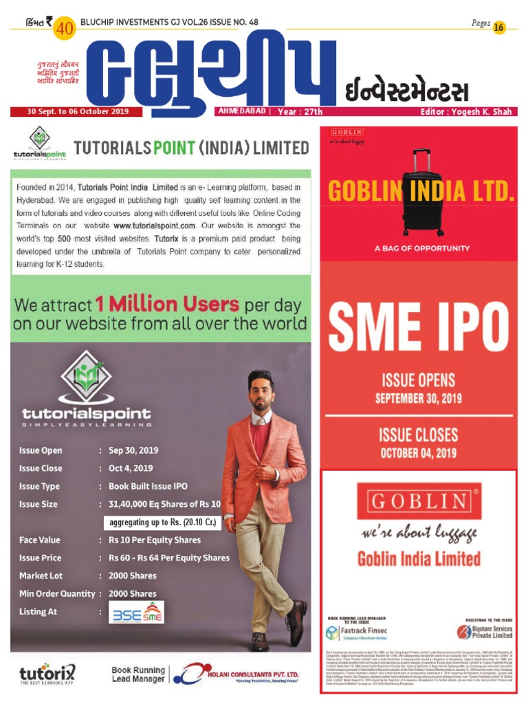 bluechip investment gujarati newspaper