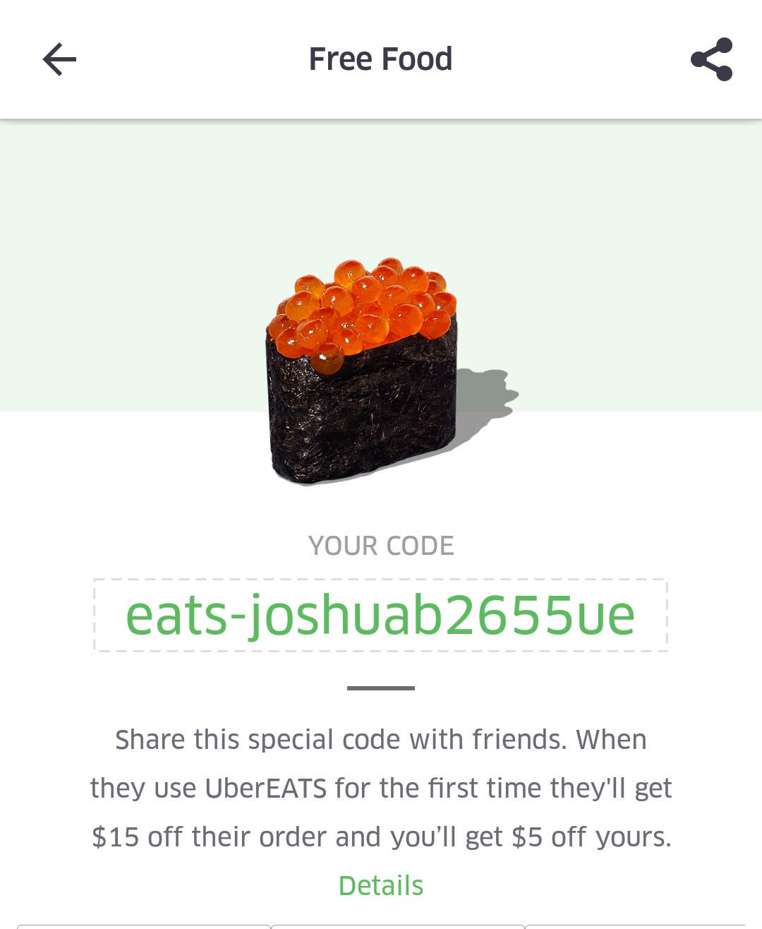 uber eats for free