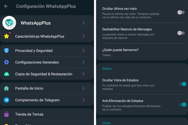 como ver los estados ocultos en whatsapp plus