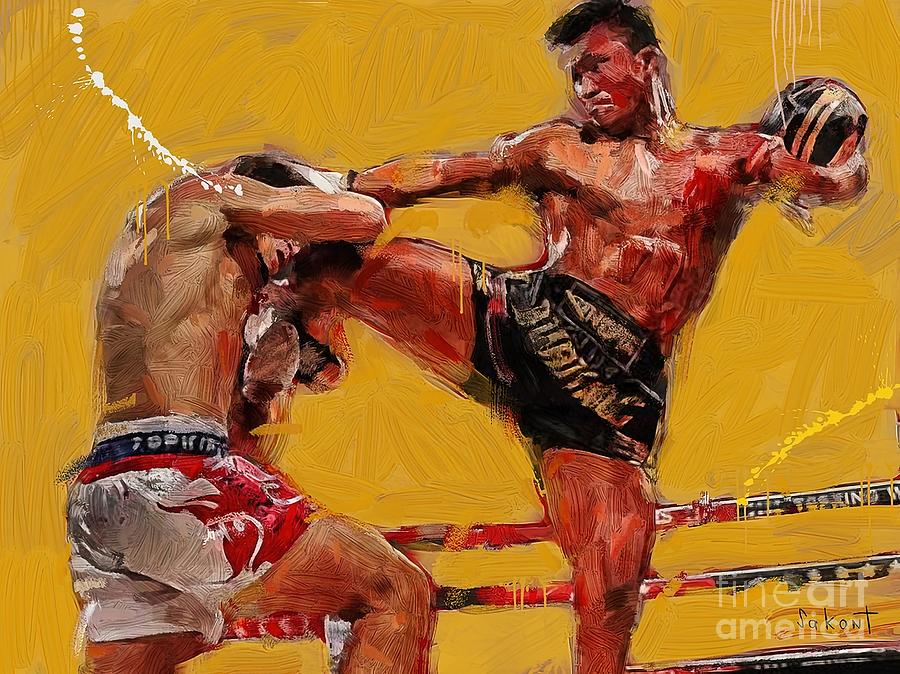 muay thai painting