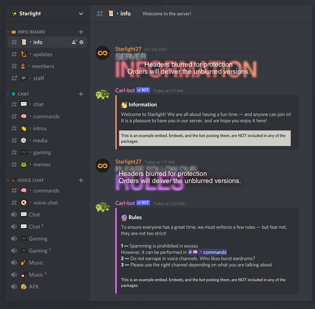 gaming discord templates