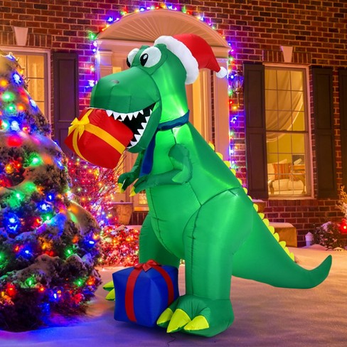 christmas dinosaur inflatable