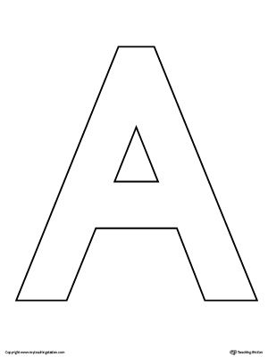 printable letter a template