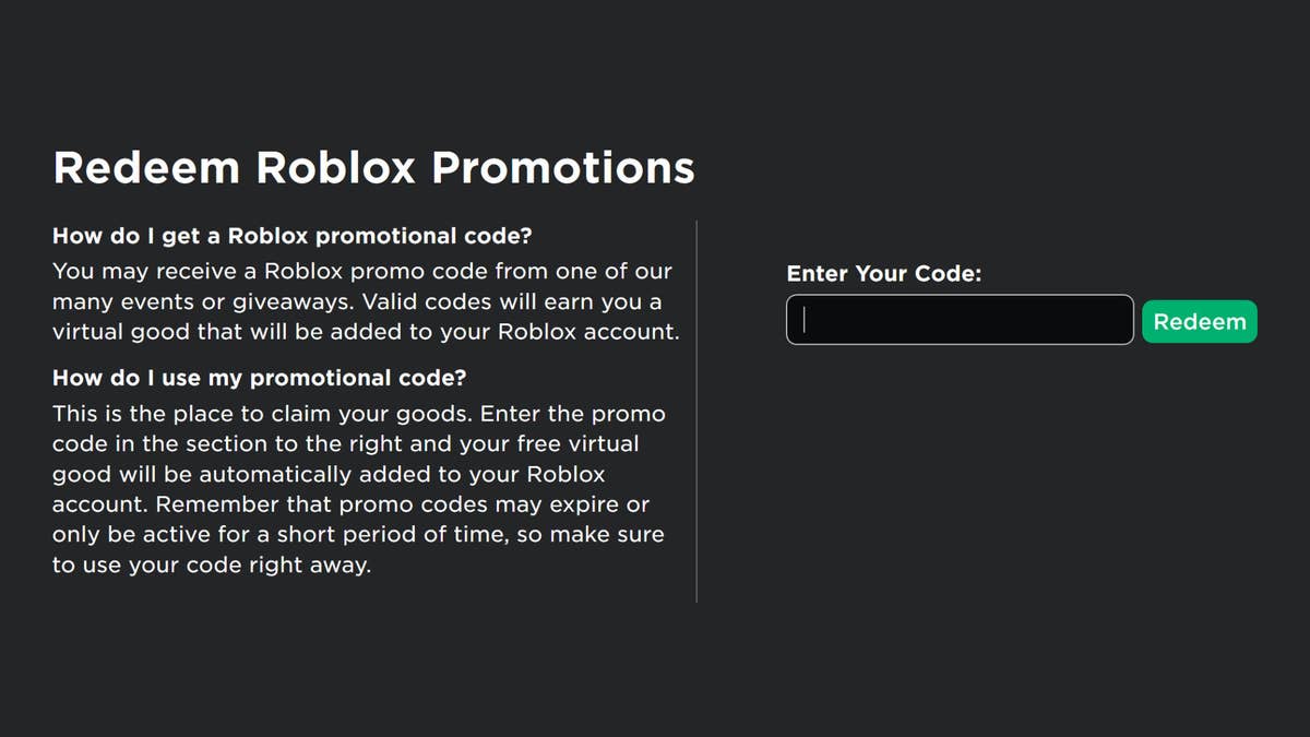 roblox come promo codes