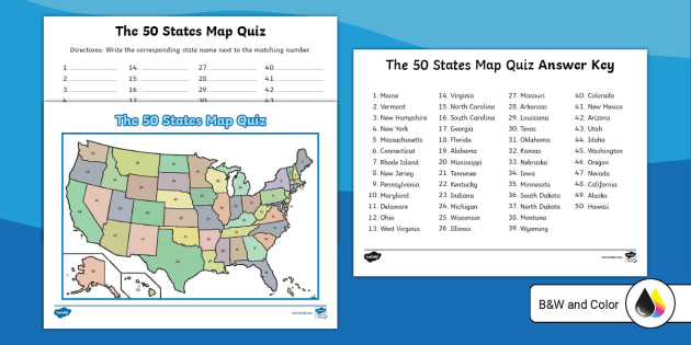 name 50 states quiz