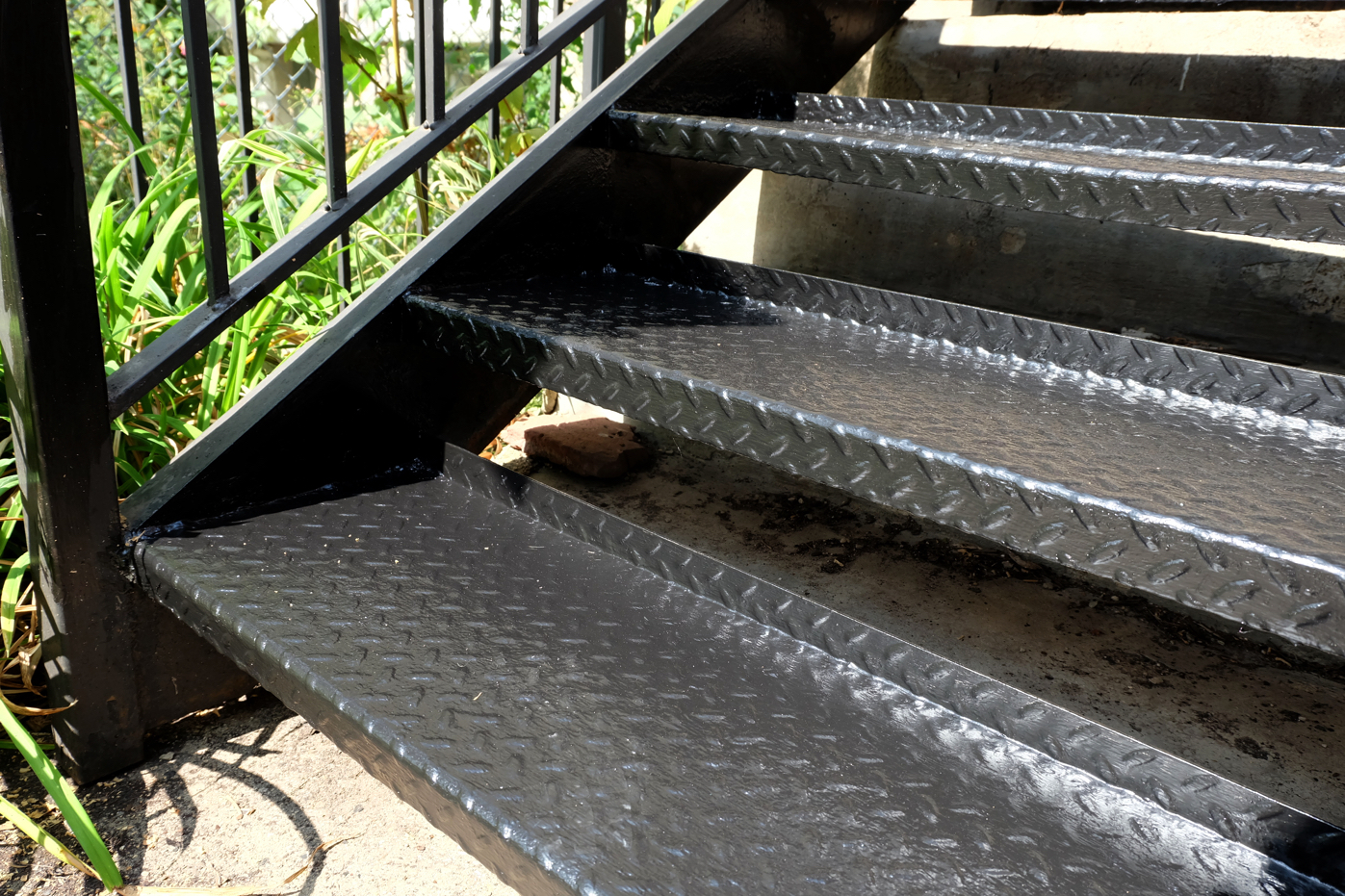 outdoor metal step