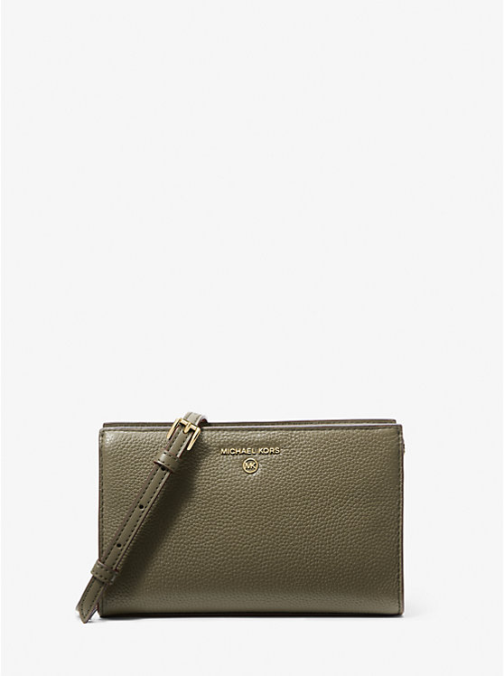 valerie medium pebbled leather crossbody bag