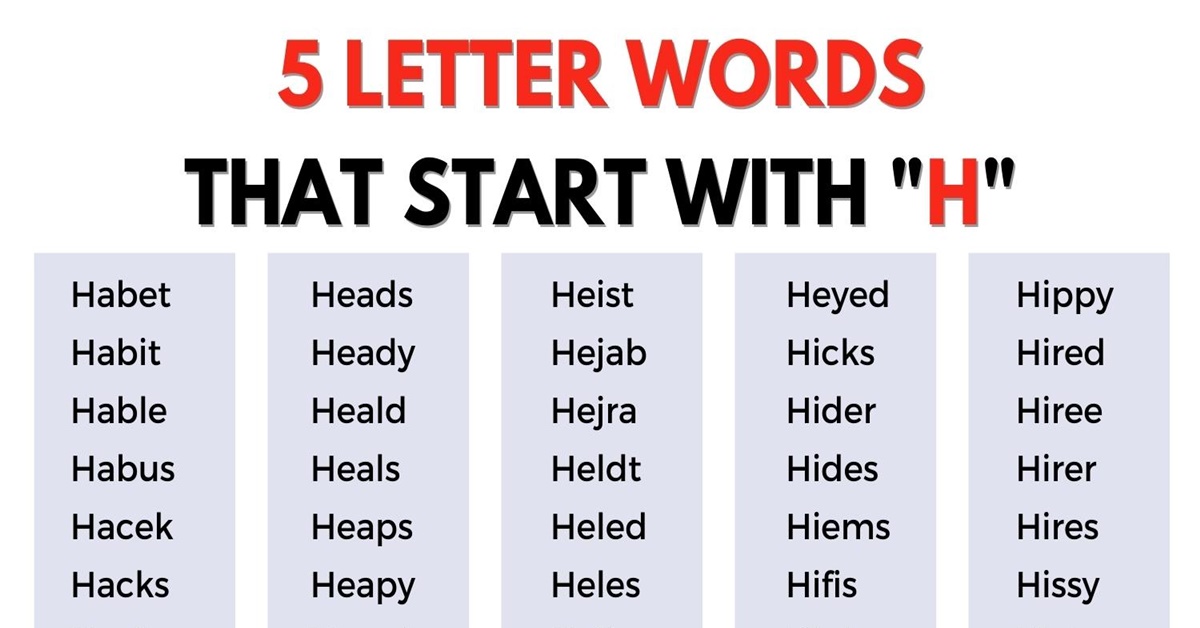 5 letter word ending in hi