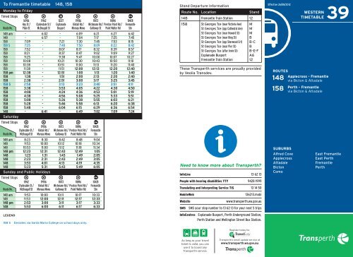 transperth train timetable