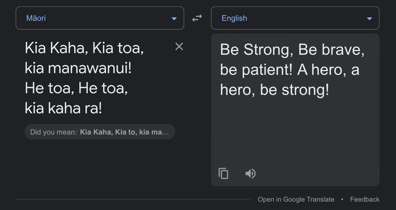 kia kaha translation