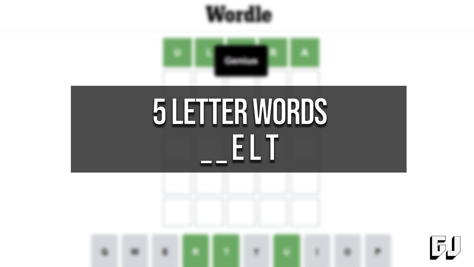 5 letter words containing elt