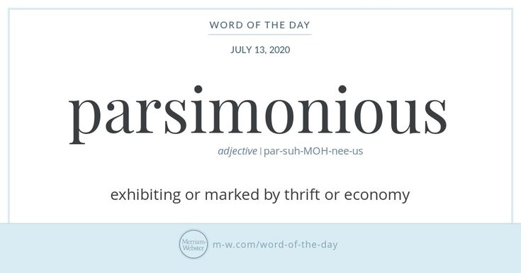 parsimonious thesaurus