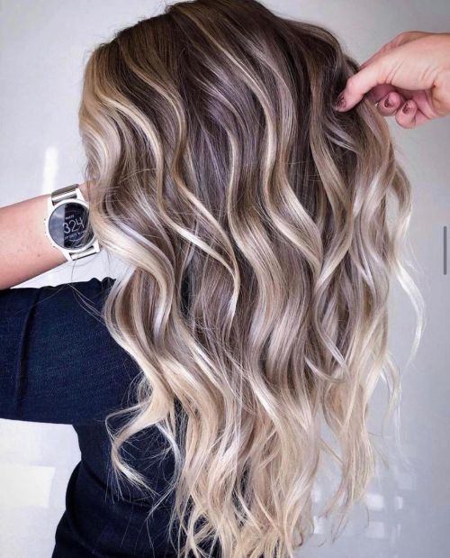 blonde long hair highlights