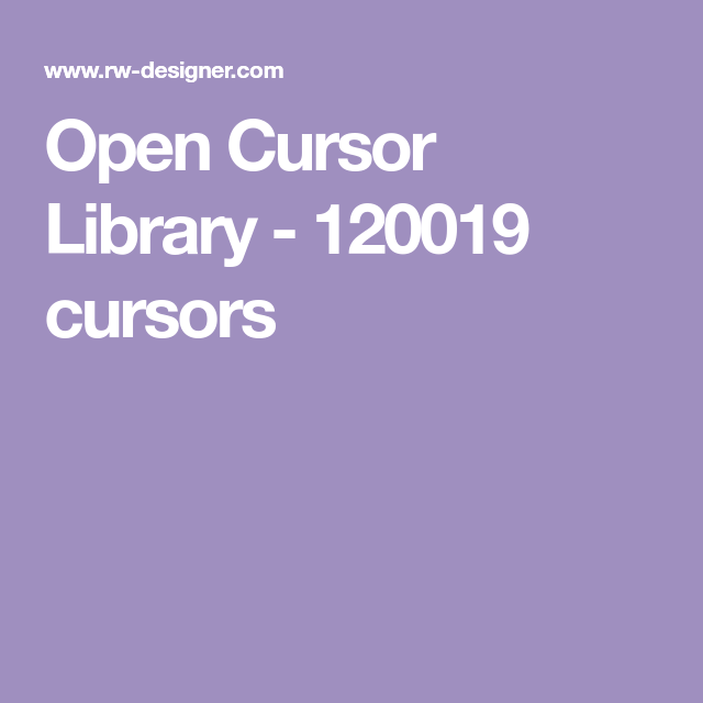 open cursor library