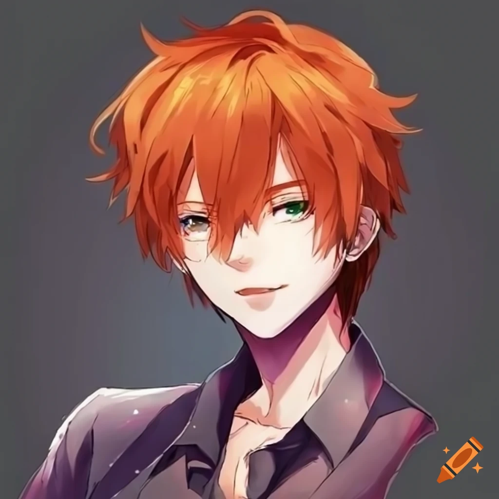 red hair anime male