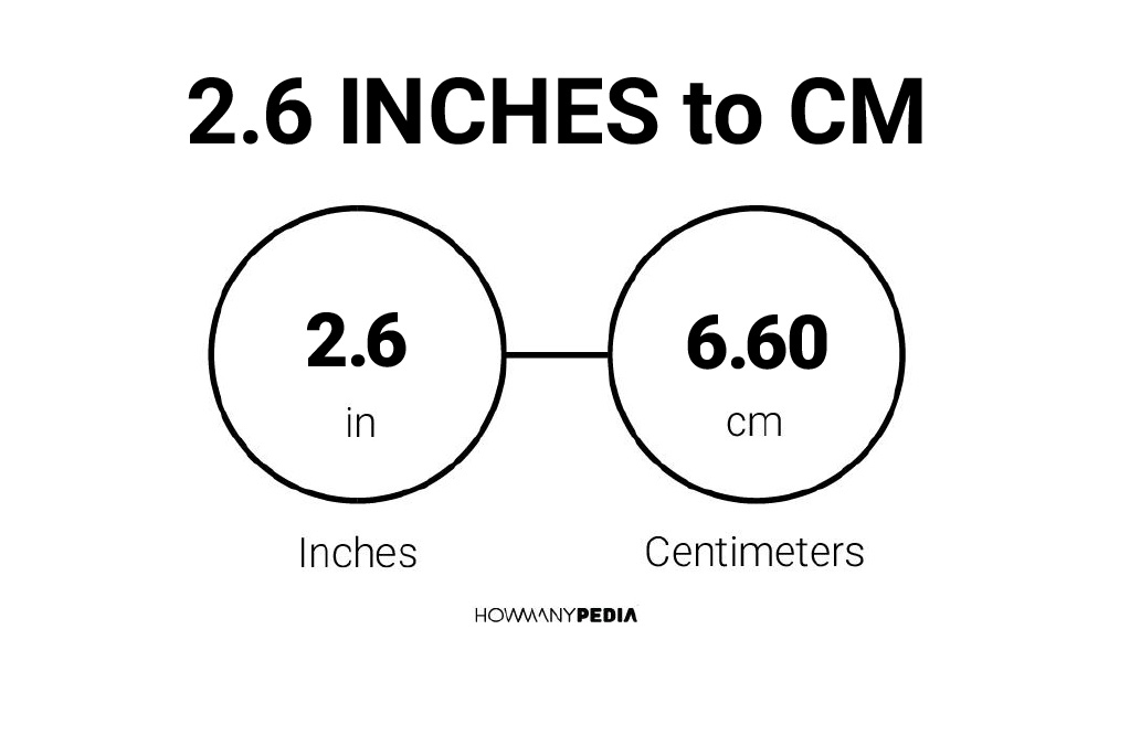 2.6 cm in inches