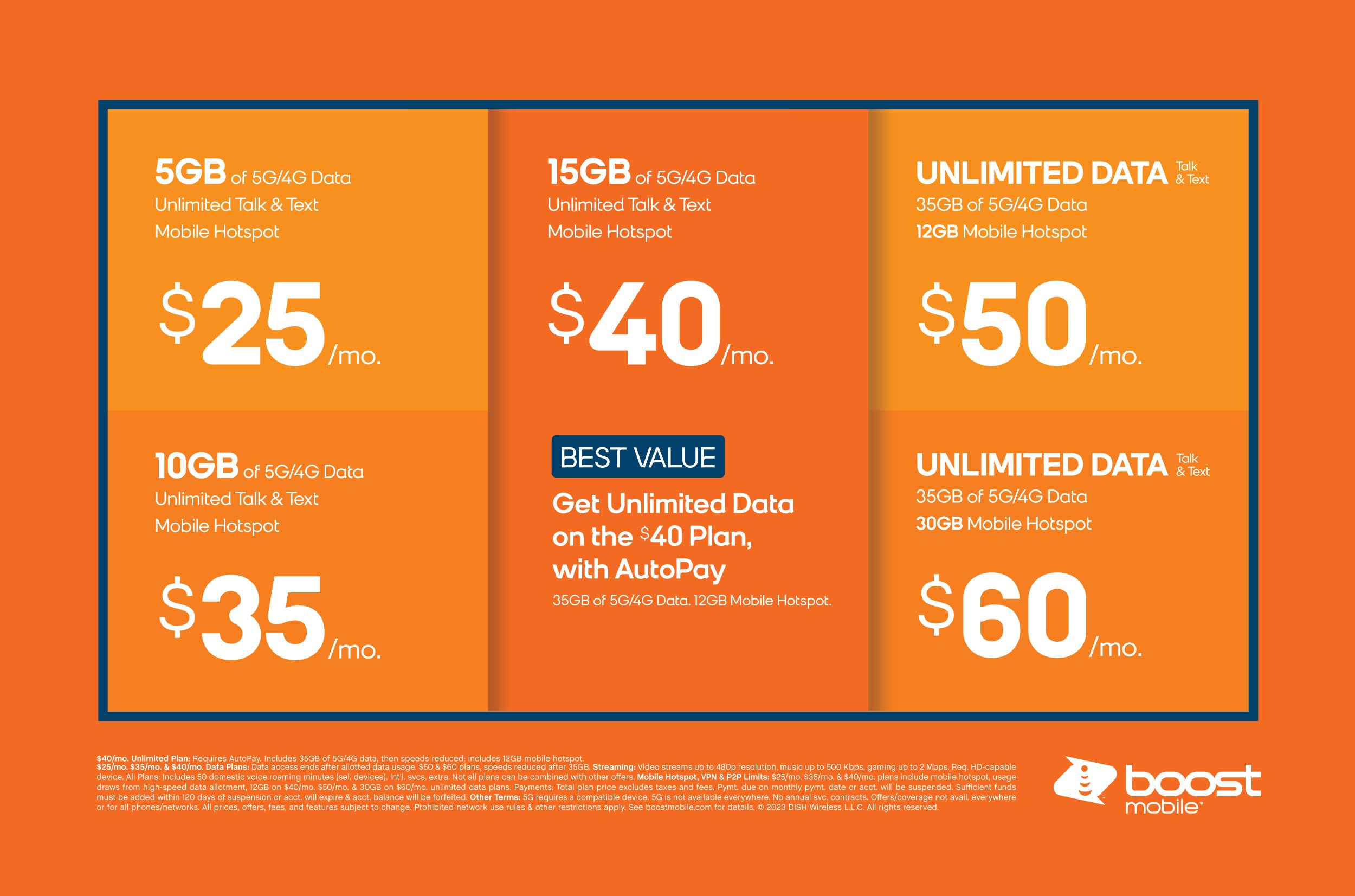 boost mobile phone plans