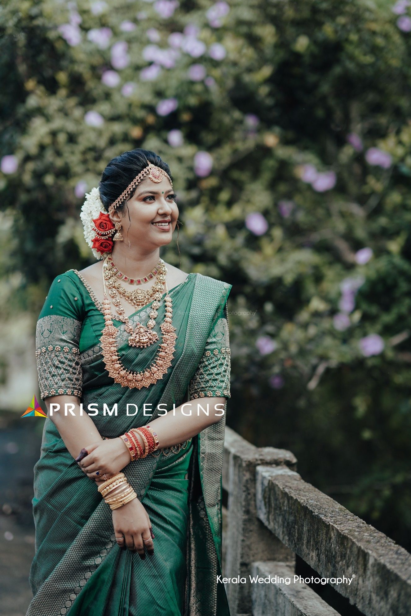 green wedding saree kerala