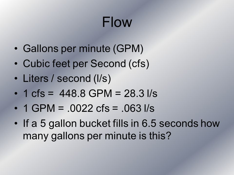 convert liters per minute to gpm