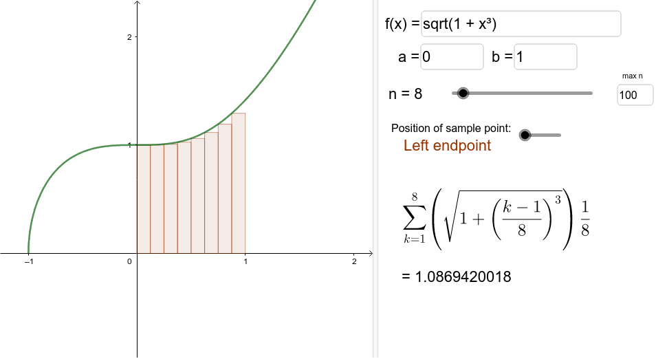 riemann sum calculator