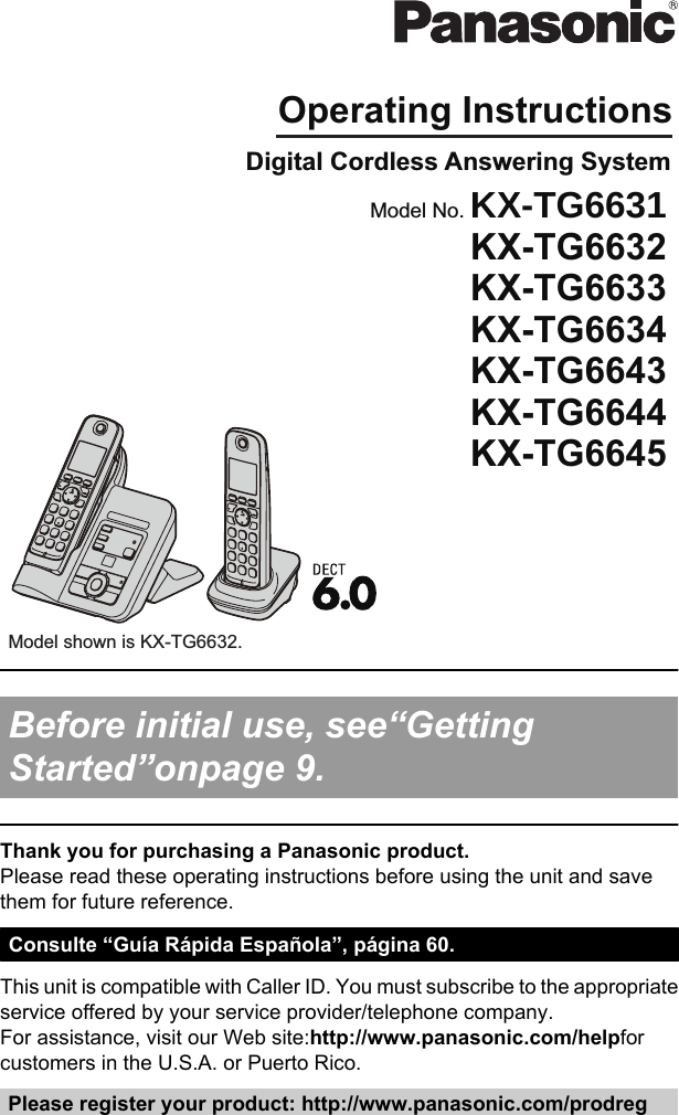 panasonic phones cordless manual