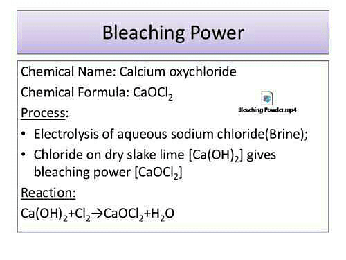 what is formula of bleaching powder