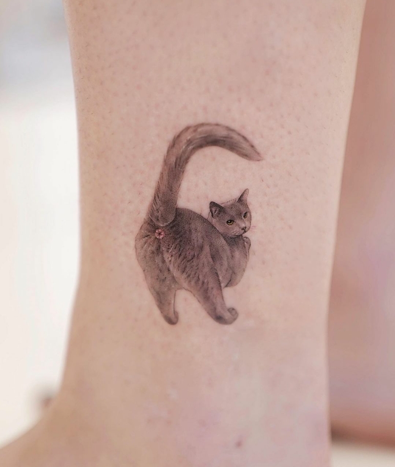 cat butthole tattoo