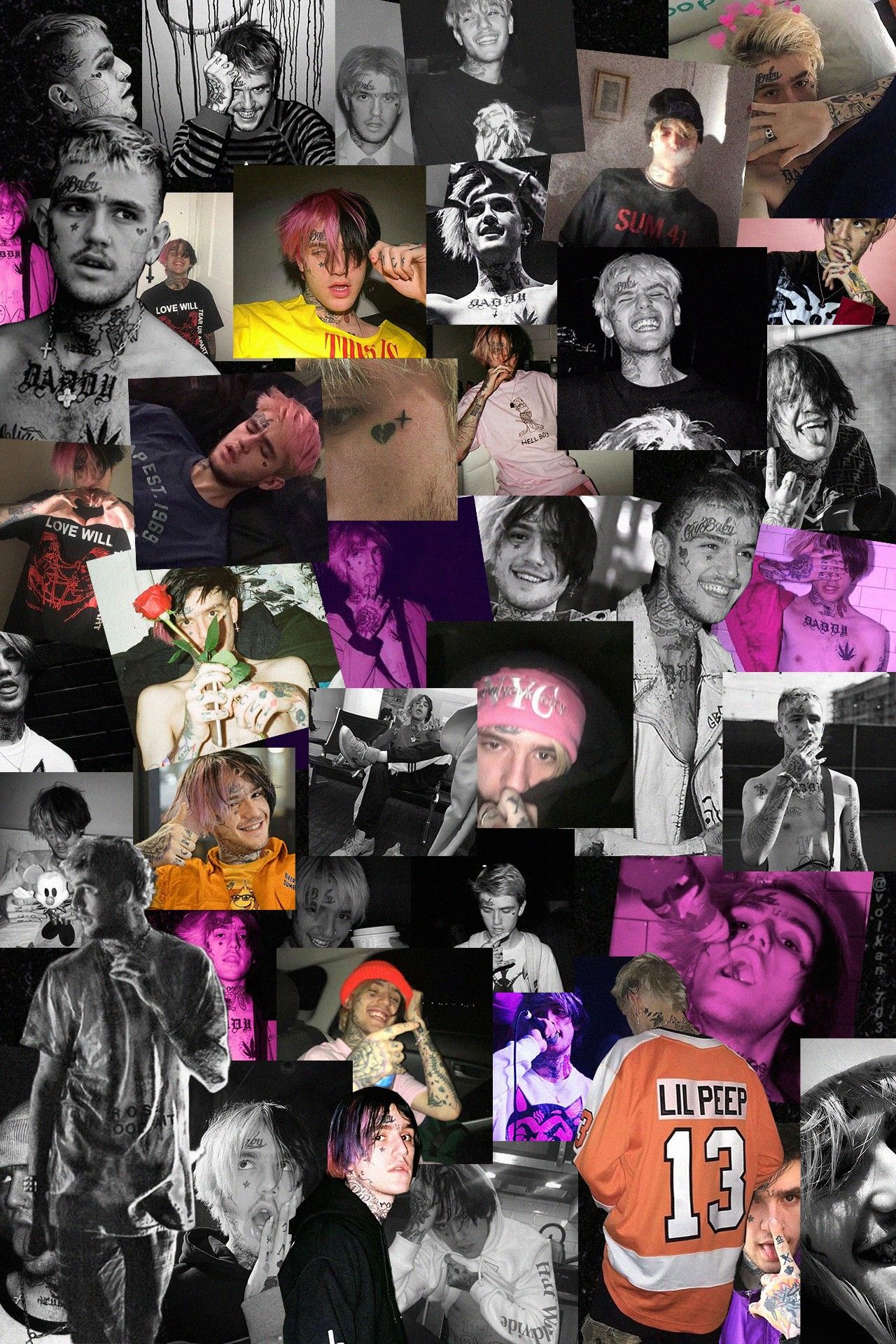 lil peep collage wallpaper