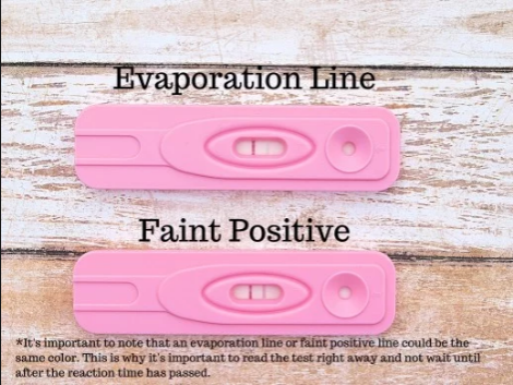 pregnancy test evaporation line