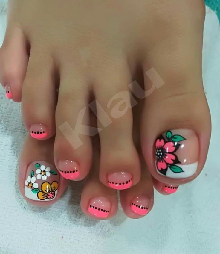 modelos de uñas de pies