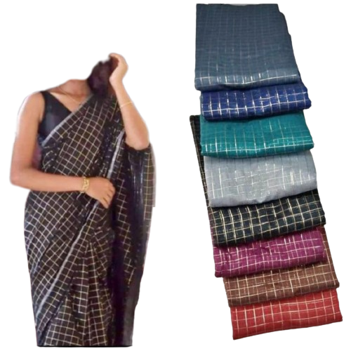 checked sarees online