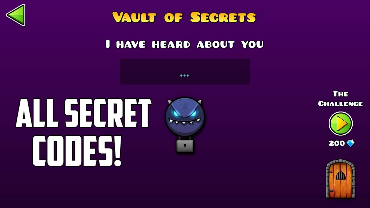 all codes for the vault of secrets