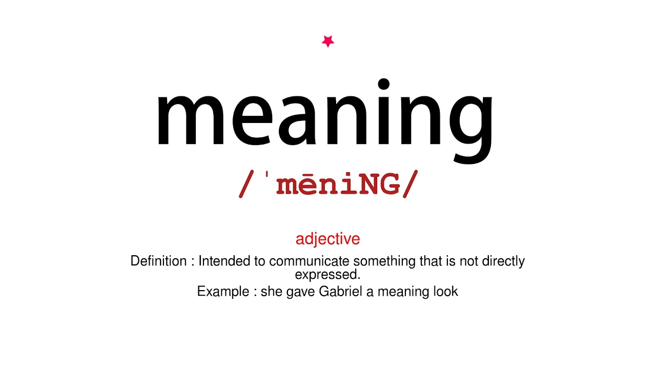 how to pronounce meaning