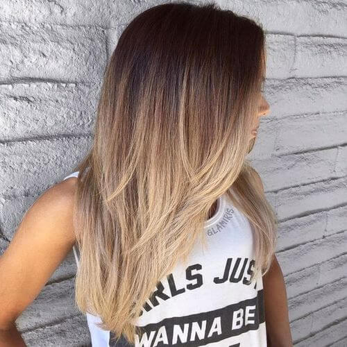 ombre hair blonde brown