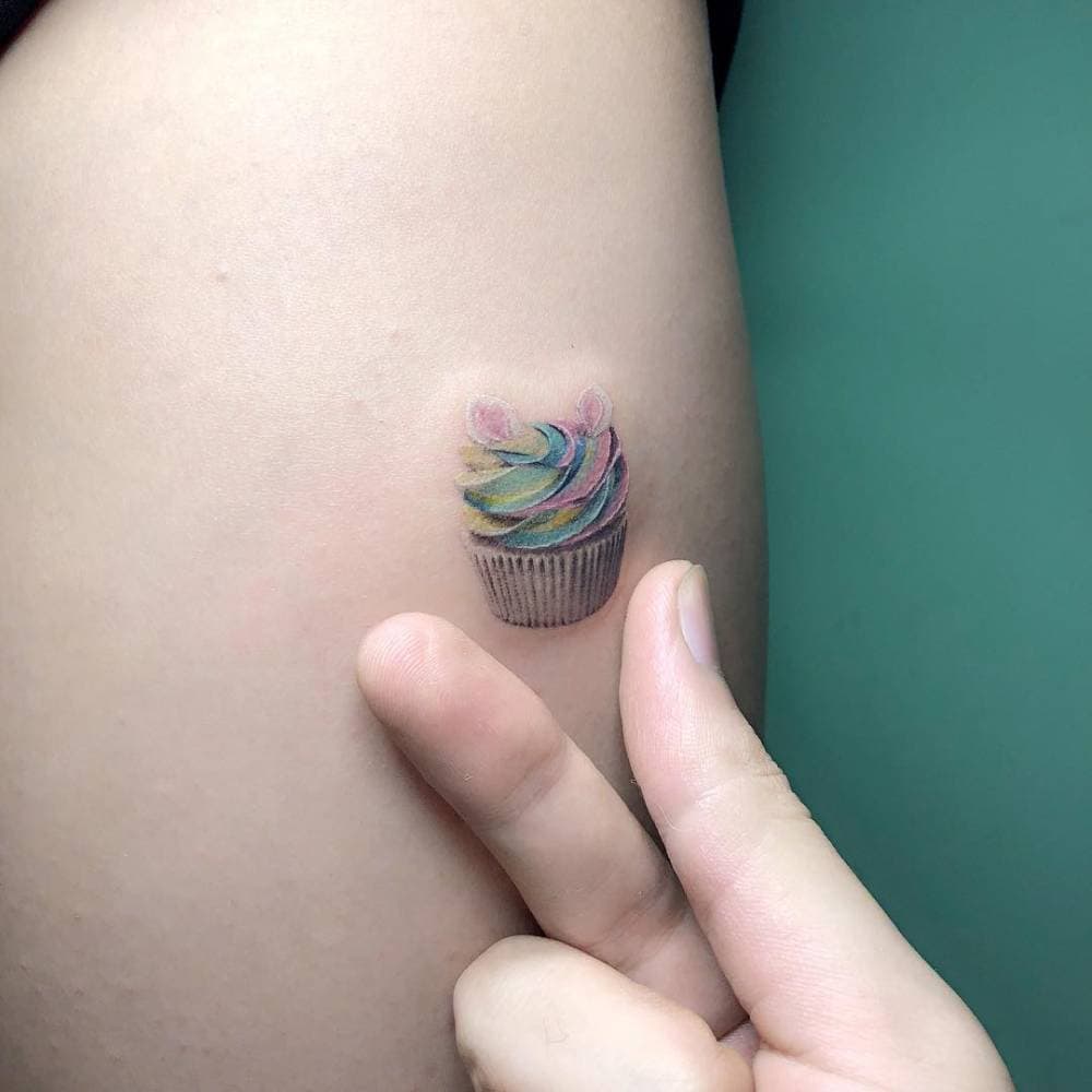 small cupcake tattoo