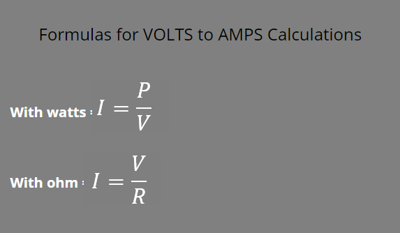 convert volts to amps