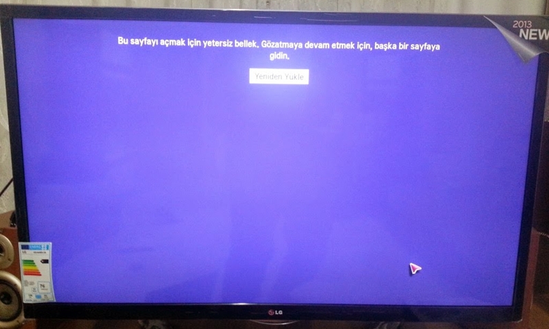 lg tv de yetersiz bellek sorunu