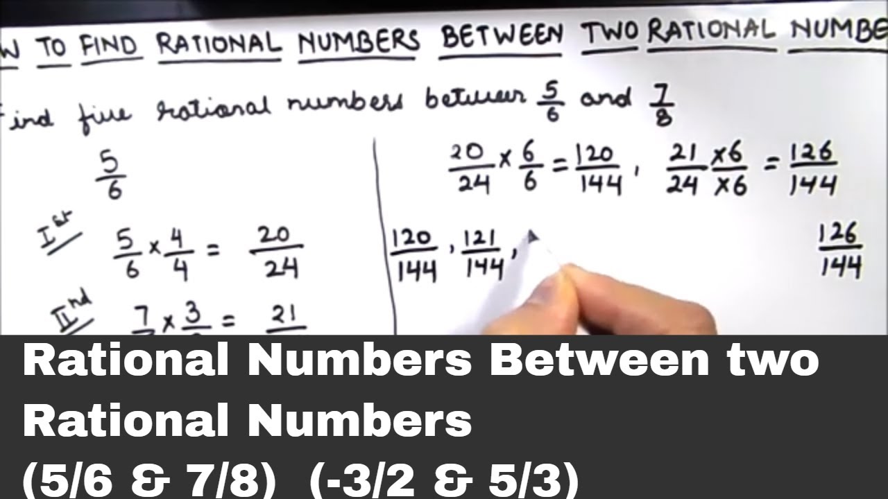 find two rational numbers between