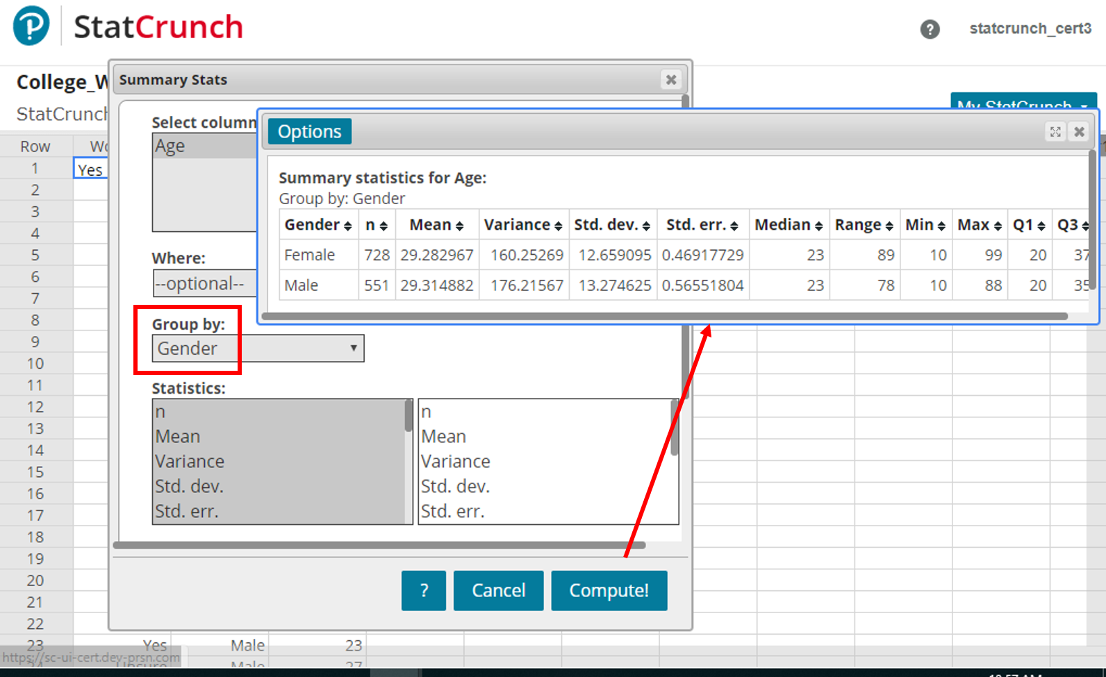 statcrunch