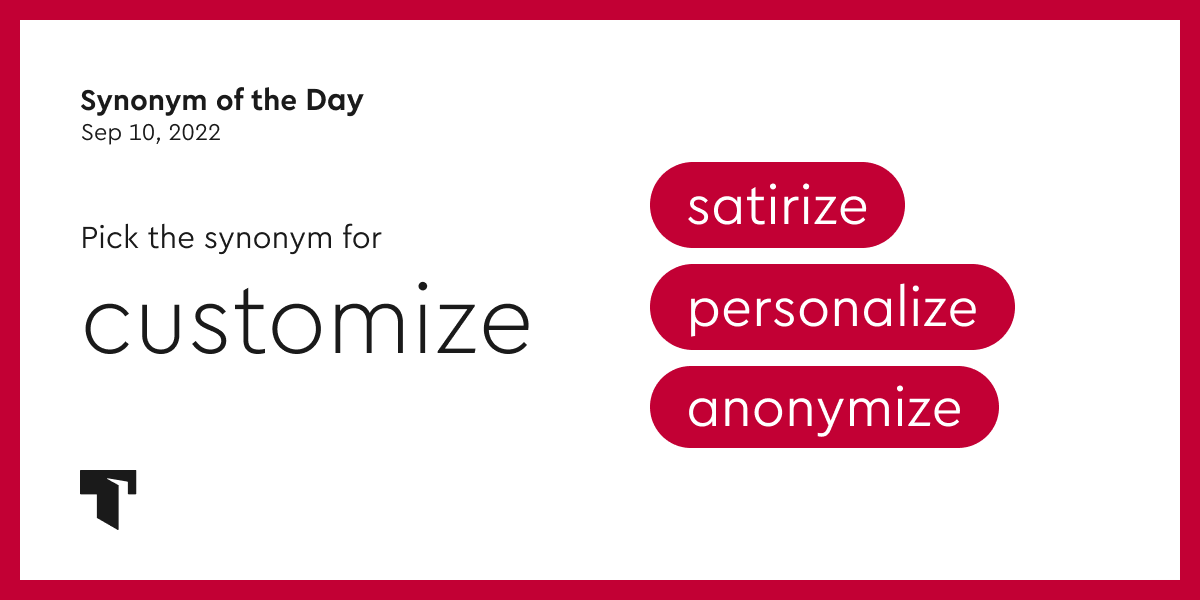 personalized synonym