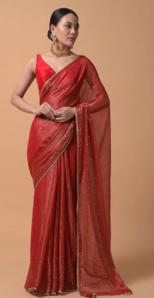 red saree pinterest