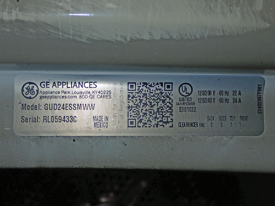 ge dishwasher serial number