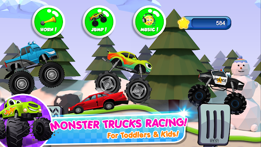 monster car games free download