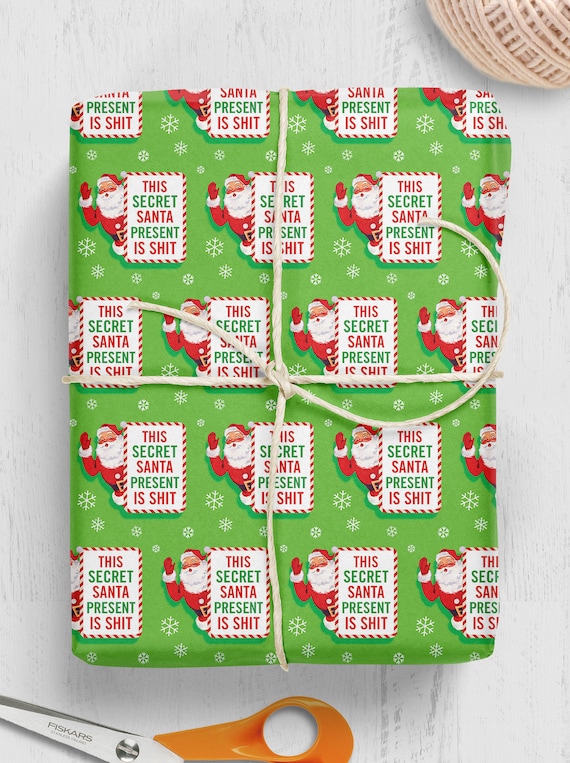 rude christmas wrapping paper