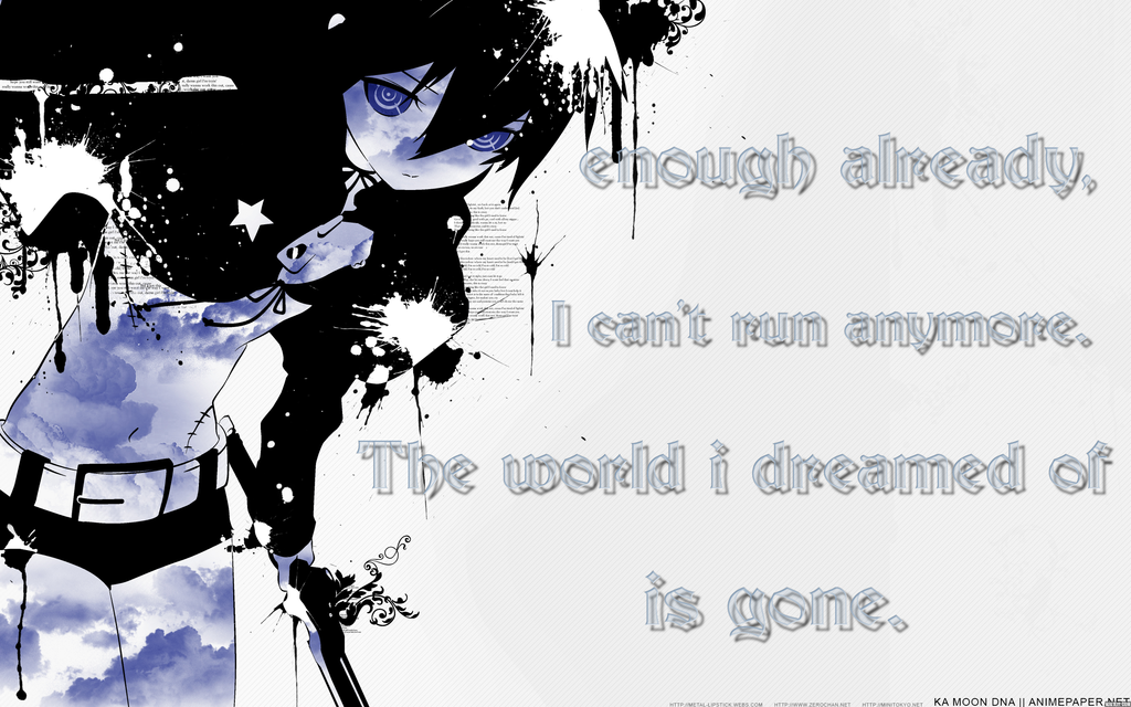 black rock shooter quotes