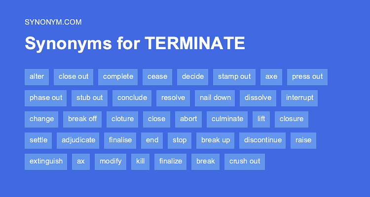 terminate synonym